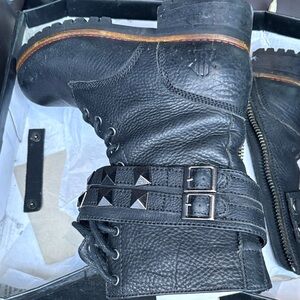 Black Leather Men's Boots